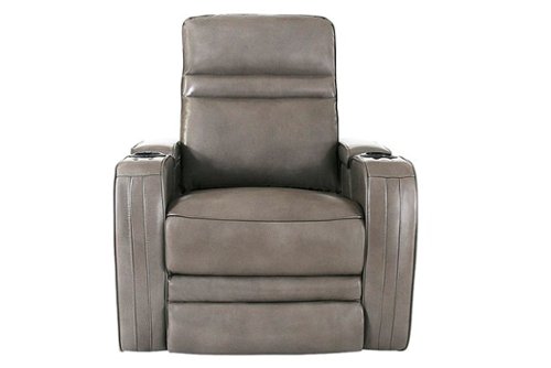 RowOne - Cortes Straight Row Leather Power Recline Home Theater Seating 2-Arm Chair