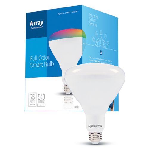 Image of Array by Hampton - BR40 Wi-Fi Smart LED Flood Light Bulb - Full Color