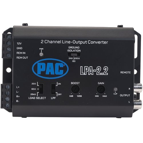 PAC LocPRO Advanced 2-Channel Active Line Output Converter with Auto Turn-On - Black WORLDWIDE DELIVERY