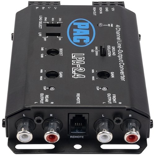 PAC LocPRO Advanced 4-Channel Active Line Output Converter with Auto Turn-On - Black WHERE TO BUY