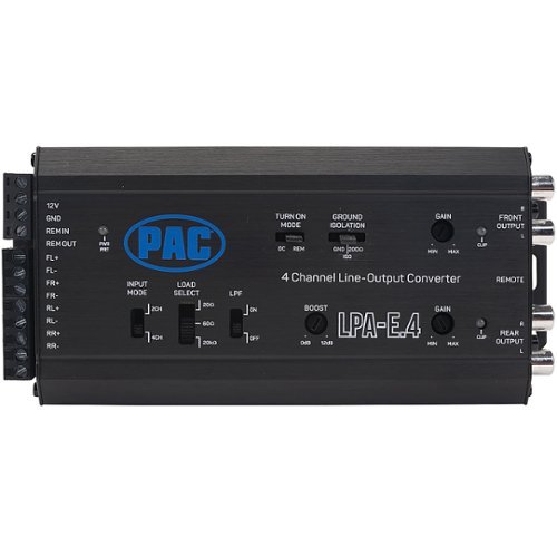PAC LocPRO Advanced 2-Channel or 4-Channel Active Line Output Converter with Auto Turn-On - Black GLOBAL SHIPPING