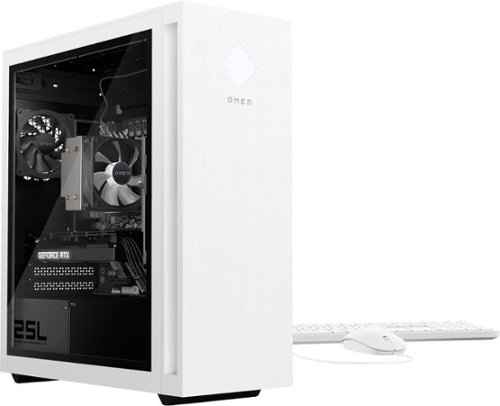 HP OMEN - 25L Gaming Desktop - AMD Ryzen 5 5600G - HyperX 8GB Memory - NVIDIA GeForce RTX 3050 - 512GB SSD - Ceramic White