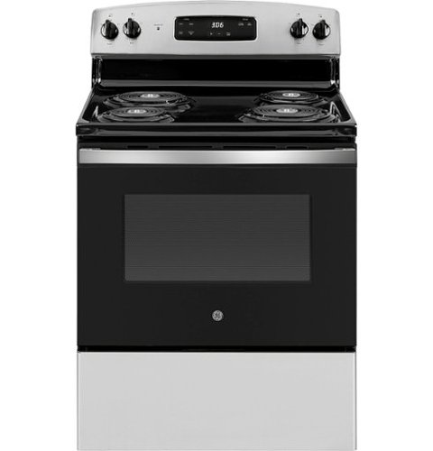 GE - 5.0 Cu. Ft. Freestanding Electric Range - Stainless steel