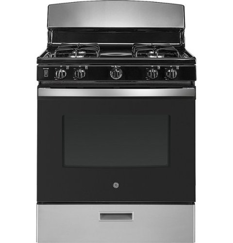 GE - 4.8 Cu. Ft. Freestanding Gas Range - Stainless steel