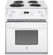 GE - 3.0 Cu. Ft. Self-Cleaning Drop-In Electric Range - White-Front_Standard