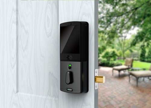Lockly Vision Elite Smart Lock Deadbolt with with App/Keypad/Biometric/Voice Assistant/Key Access Solar Charging - Matte Black SHOP ONLINE