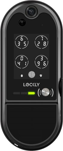 

Lockly - Vision Elite Smart Lock Deadbolt with App/Electronic Guest/Touchscreen - Matte Black
