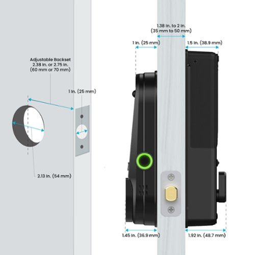 Lockly Vision Elite Smart Lock Deadbolt with with App/Keypad/Biometric/Voice Assistant/Key Access Solar Charging - Matte Black BUY IN SINGAPORE