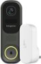Kangaroo - Smart Wi-Fi Video Doorbell with Chime - Black-Front_Standard