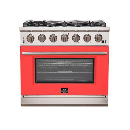 Forno Appliances - Capriasca 5.36 Cu. Ft. Freestanding Gas Range with Convection Oven - Red Door