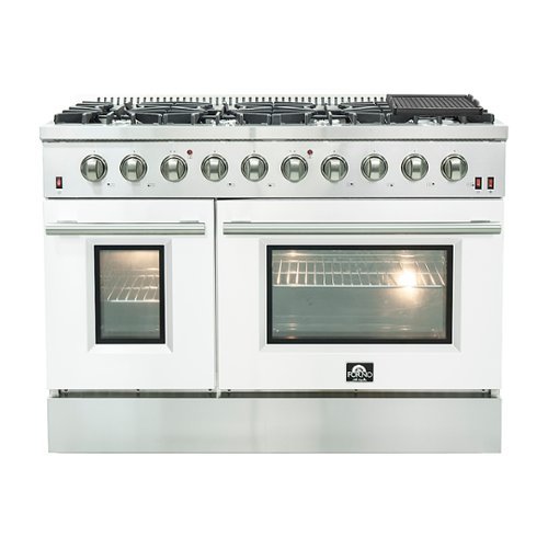 Forno Appliances - Galiano 6.58 Cu. Ft. Freestanding Gas Range with Convection Oven - White Door