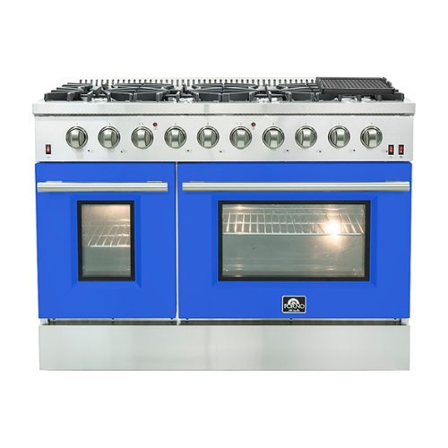 Forno Appliances - Galiano 6.58 Cu. Ft. Freestanding Gas Range with Convection Oven - Blue Door
