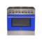 Forno Appliances - Galiano 5.36 Cu. Ft. Freestanding Dual Fuel Electric Range with Convection Oven - Blue-Front_Standard