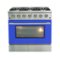 Forno Appliances - Galiano 5.36 Cu. Ft. Freestanding Gas Range with Convection Oven - Blue-Front_Standard