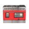 Forno Appliances - Galiano 6.58 Cu. Ft. Freestanding Dual Fuel Range with Convection Oven and Griddle - Red Door-Front_Standard