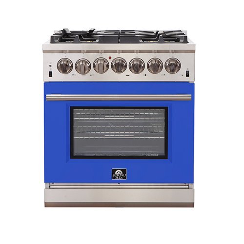 Forno Appliances - Capriasca 4.32 Cu. Ft. Freestanding Gas Range with Convection Oven - Blue Door