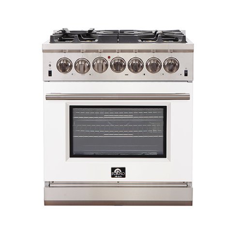 Forno Appliances - Capriasca 4.32 Cu. Ft. Freestanding Gas Range with Convection Oven - White Door