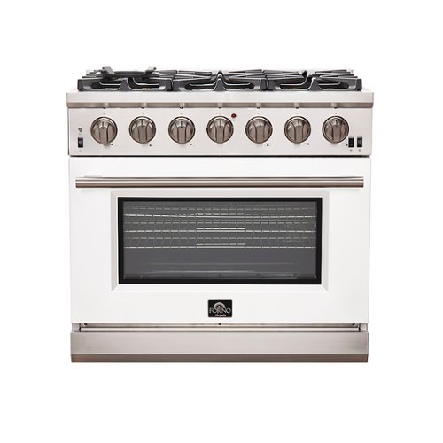 Forno Appliances - Capriasca 5.36 Cu. Ft. Freestanding Gas Range with Convection Oven - White Door