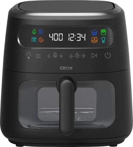  CRUX - 8-qt. Digital Air Fryer Kit with TurboCrisp - Black