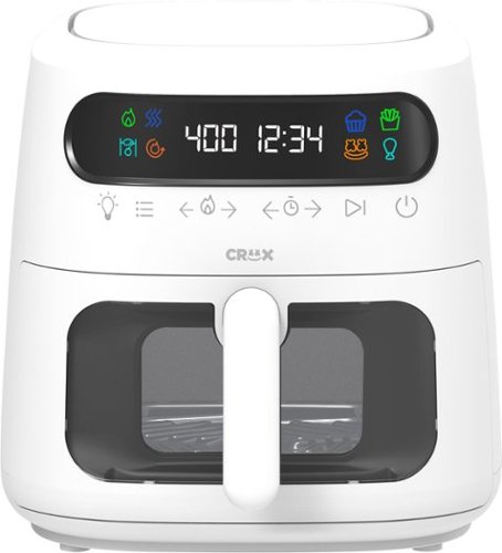  CRUX - 8-qt. Digital Air Fryer Kit with TurboCrisp - White