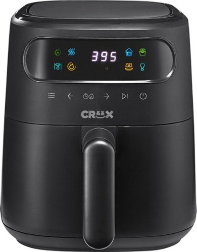  CRUX - 3-qt. Digital Air Fryer Kit with TurboCrisp - Black
