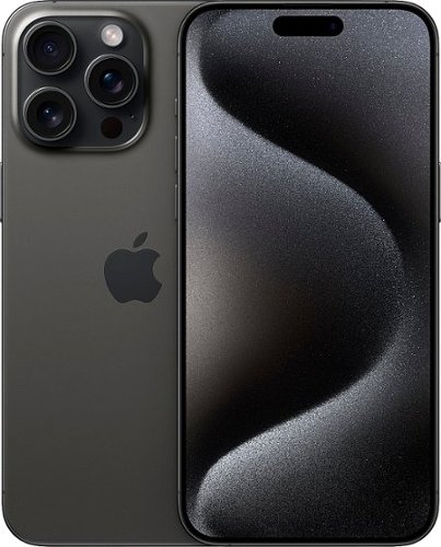 Apple - Geek Squad Certified Refurbished iPhone 15 Pro Max 256GB - Apple Intelligence - (Unlocked) - Black Titanium-Front_Standard 