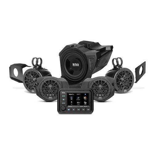 BOSS Audio - Polaris ATV 5 Speaker Stereo System - Black