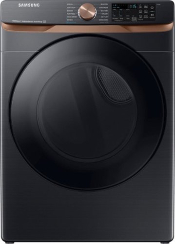 Samsung - 7.5 Cu. Ft. Stackable Smart Gas Dryer with Steam and Sensor Dry - Brushed Black