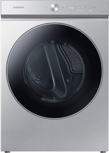 Samsung - BESPOKE 7.6 Cu. Ft. Stackable Smart Electric Dryer with Steam and AI Optimal Dry - Silver Steel