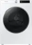 Front. Samsung - 4.0 Cu. Ft. Stackable Smart Electric Dryer with AI Smart Dial - White.