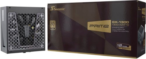 Seasonic PRIME GX-1300, 1300W 80+ Gold, Full Modular, Fan Control in Fanless, Silent, and Cooling Mode, 12 Year Warranty - Black