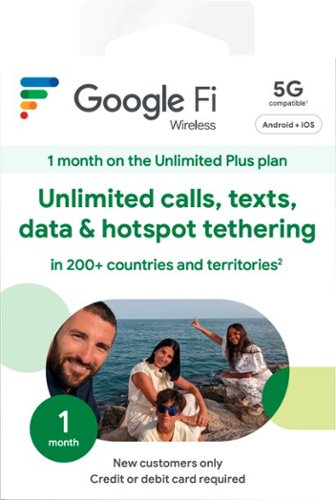 Image of Google Fi Wireless Unlimited Plus Talk/Text/Data SIM Kit - 1 Month