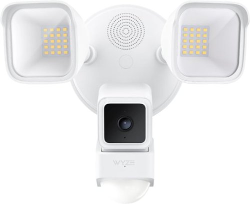 Wyze - Wired Outdoor Wi-Fi Floodlight Home Security Camera - White