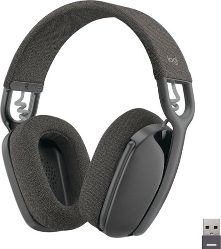  Logitech - Zone Vibe 125 Wireless Over-the-Ear Headphones with Noise-Canceling Microphone - Graphite