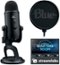 Logitech - Blue Yeti Game Streaming USB Condenser Microphone Kit with Blue VO!CE, Exclusive Streamlabs Themes, Custom Pop Filter - Blackout-Front_Standard