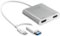 j5create - USB-C to Dual HDMI Multi-Monitor Adapter - Silver-Front_Standard