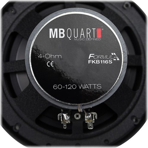 MB Quart Formula Series 6.5 2-Way Car Speakers with Polypropylene Cones (Pair) - Black GLOBAL SHIPPING