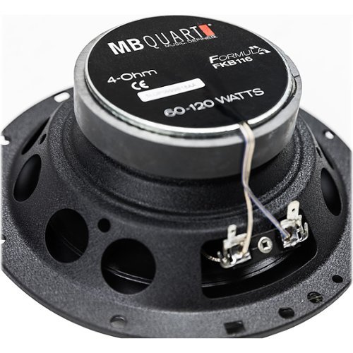 MB Quart Formula Series 6.5 3-Way Car Speakers with Polypropylene Cones (Pair) - Black GLOBAL SHIPPING