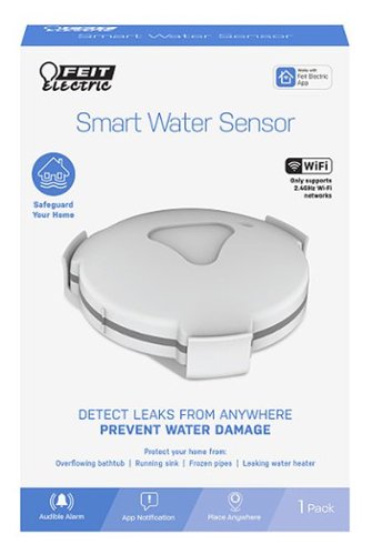 FEIT ELECTRIC Wi-Fi Smart Water Sensor - White WORLDWIDE DELIVERY