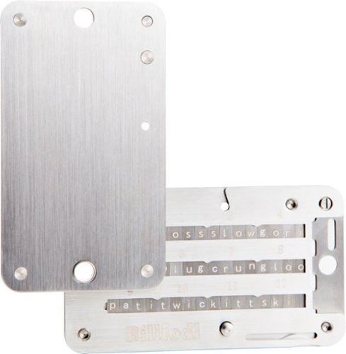 Billfodl Crypto Seed Phrase Backup Wallet - Stainless Steel WORLDWIDE DELIVERY