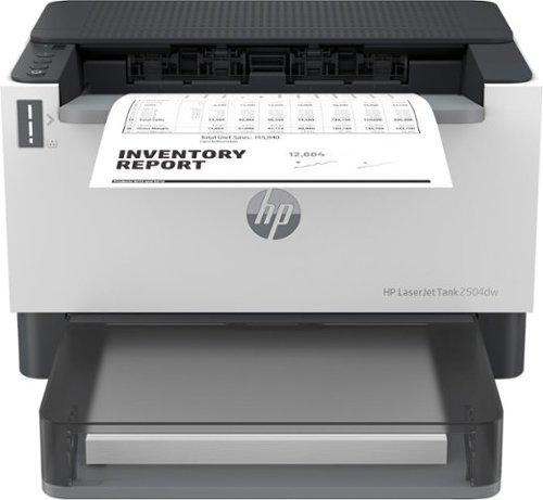 HP - LaserJet Tank 2504dw Wireless Black-and-White Laser Printer preloaded with up to 2 years of toner - White