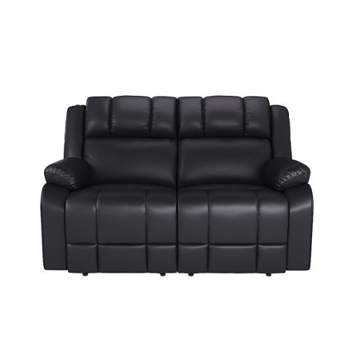 Relax A Lounger - Grayson Reclining Loveseat - Black