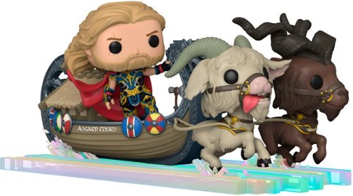 Funko - POP! Marvel: Marvel Studios Thor: Love and Thunder - Goat Boat with Thor, Toothgnasher & Toothgrinder - Multi-Front_Standard 