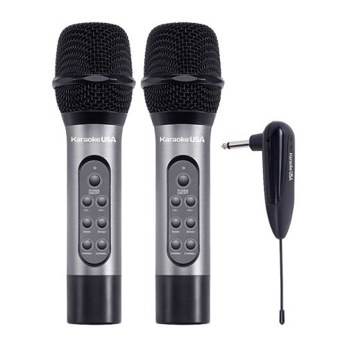 Karaoke USA - Professional Dual UHF Wireless Microphone System