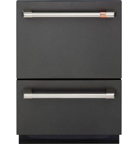 "CafÃ© - 24"" Top Control Built-In Double Drawer Dishwasher, Customizable - Matte Black"