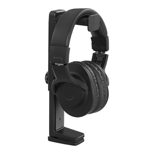 Best Buy essentials™ Universal Headset Stand with Hanger - Black GLOBAL SHIPPING