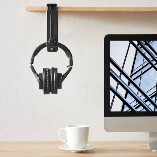 Best Buy essentials™ Universal Headset Stand with Hanger - Black BUY ONLINE