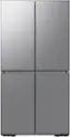 Front. Dacor - 22.8 Cu. Ft. 4-Door French Reveal Door 36" Counter Depth Refrigerator with Beverage Center - Silver Stainless Steel.