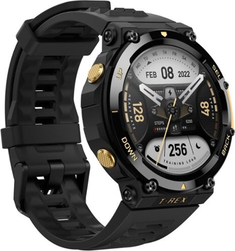 Amazfit T-Rex 2 Outdoor Smartwatch 35.3mm Polymer Alloy - Astro Black and Gold WORLDWIDE DELIVERY