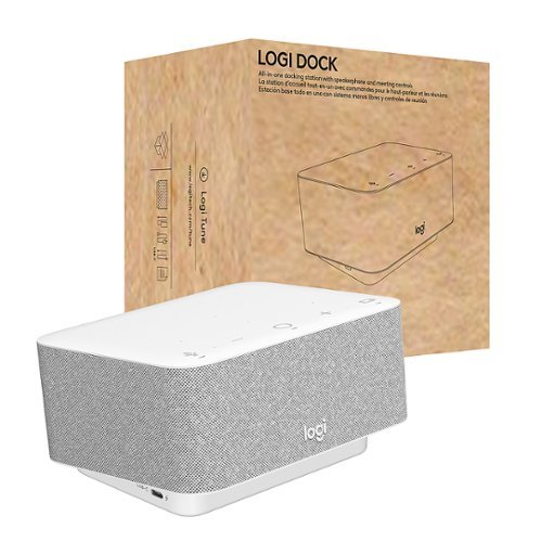 Logitech - Logi Dock All-in One Laptop Docking Station with Speakerphone for Zoom, Google Meet, Google Voice - White